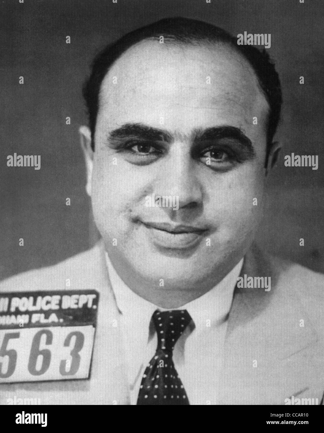 AL CAPONE  (1899-1947) Italian-American gangster in Miami Police photo of 1931 Stock Photo