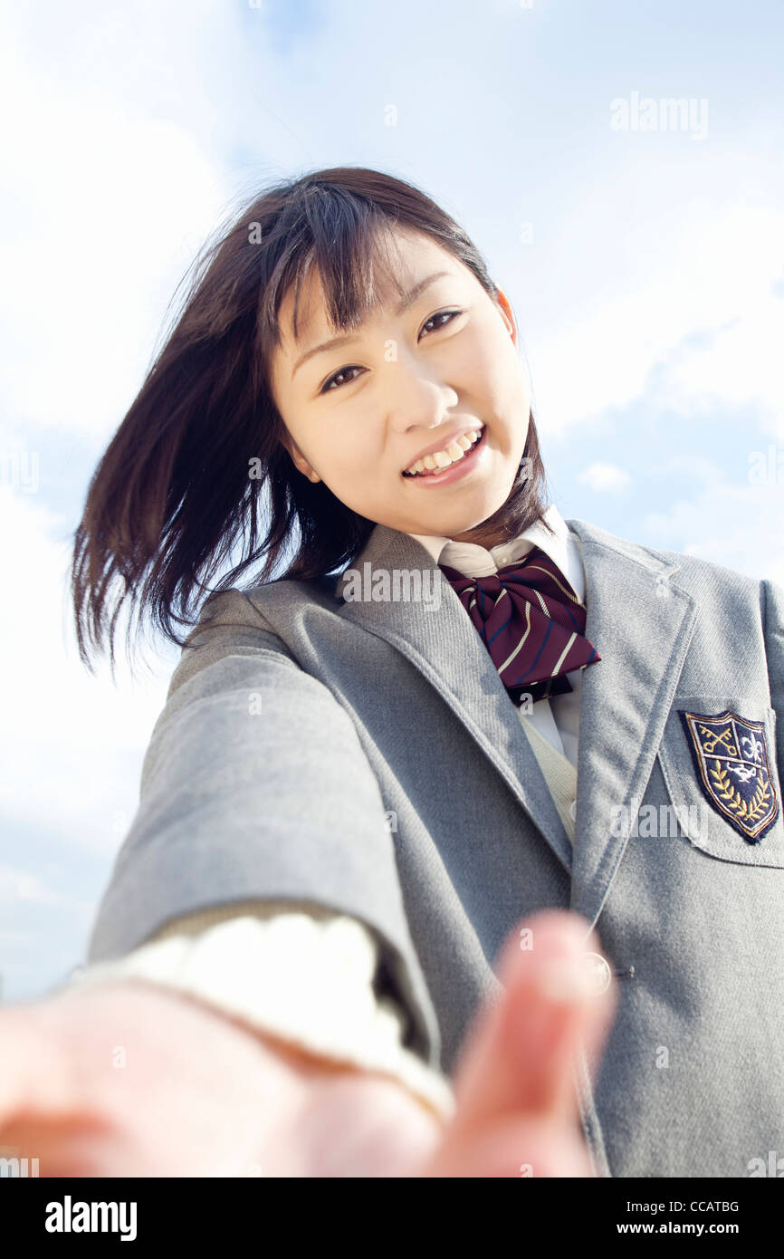 High school girl Stock Photo