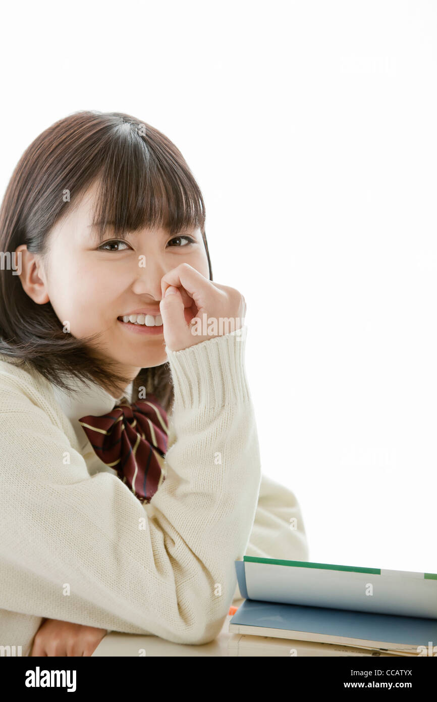 Smiling high school student looking hi-res stock photography and images ...