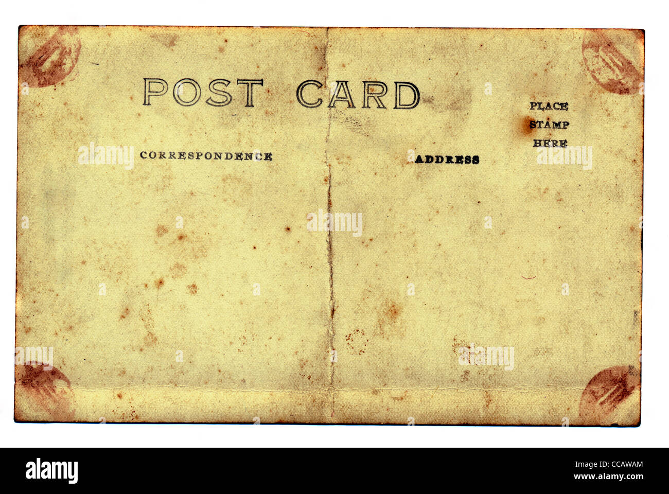 isolated on white old and grungy postcard background Stock Photo - Alamy