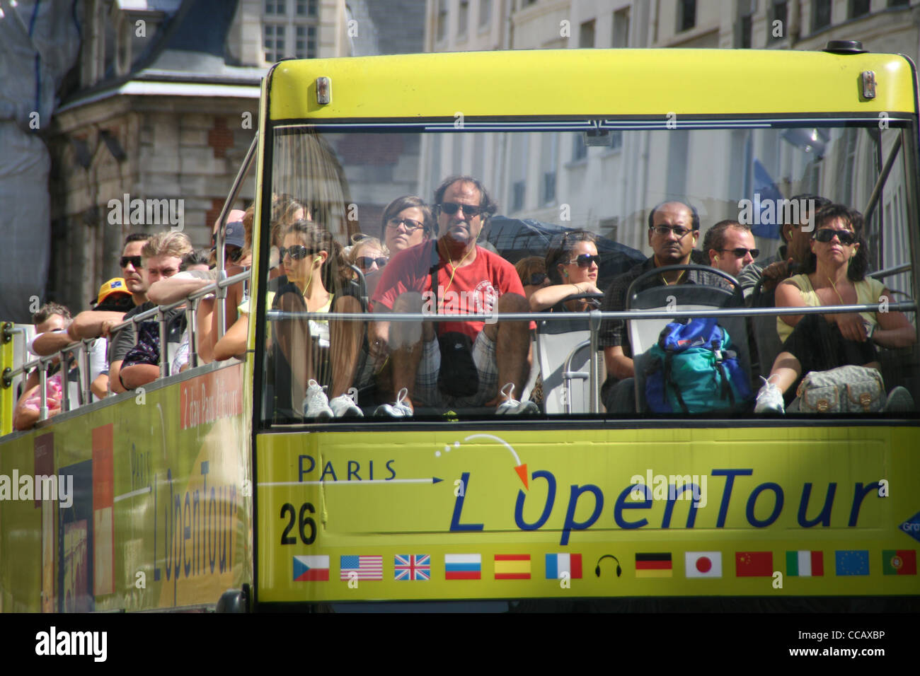 tour bus in paris france Stock Photo - Alamy