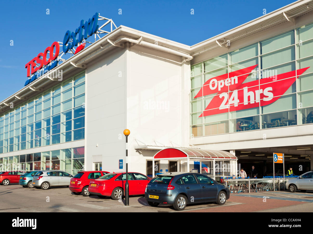 Tesco Extra Supermarket Long eaton town Derbyshire Nottinghamshire England UK GB EU Europe Stock Photo