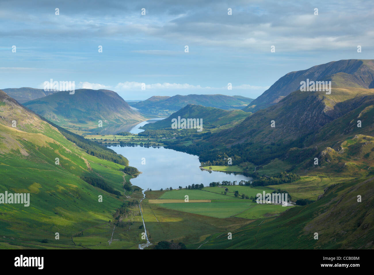 Buttermere and Crummock Water. Lake District National Park. Cumbria. England. UK. Stock Photo