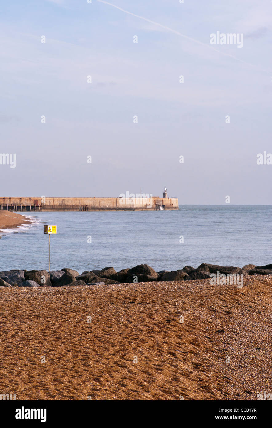 Folkestone Seafront Including The Pier Folkestone Kent UK Stock Photo