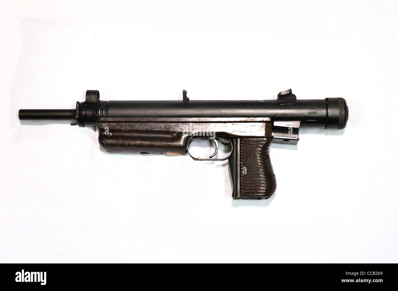 Czech Model 24 7.52mm 1949submachine gun automatic weapon light weight smg Stock Photo
