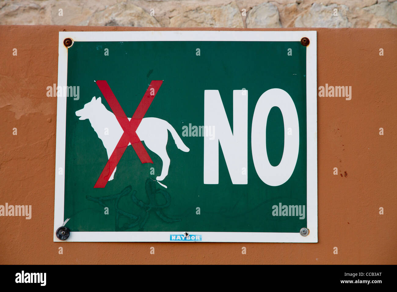 'No dogs' allowed sign Stock Photo