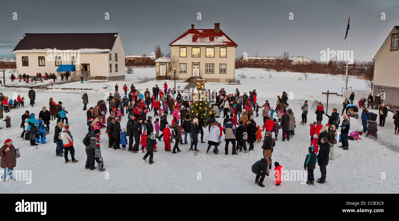 Christmas celebrations at Arbaejarsafn Museum, Reykjavik, Iceland Stock Photo