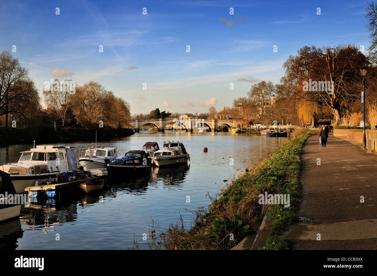 River front at Richmond on Thames ,England Stock Photo
