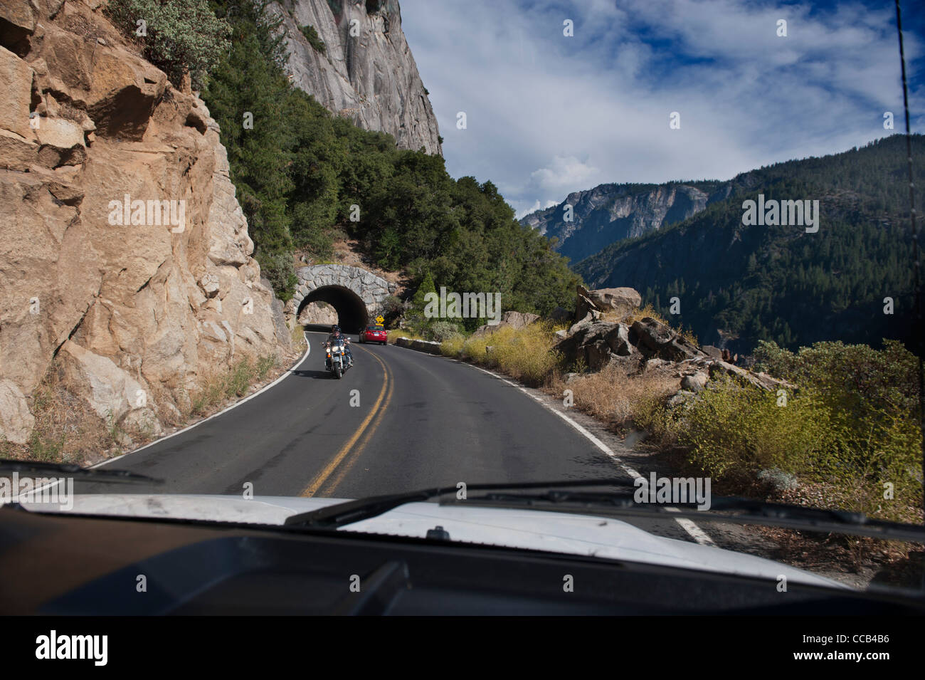 El Portal Road. Scenic drive Yosemite National Park, California, USA Stock Photo