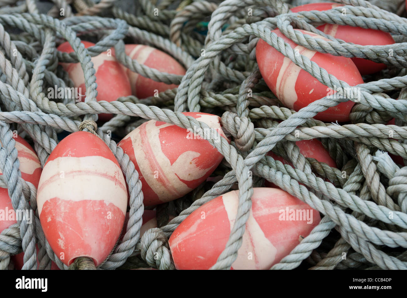 Ropes and buoys from the British seaside Stock Photo - Alamy
