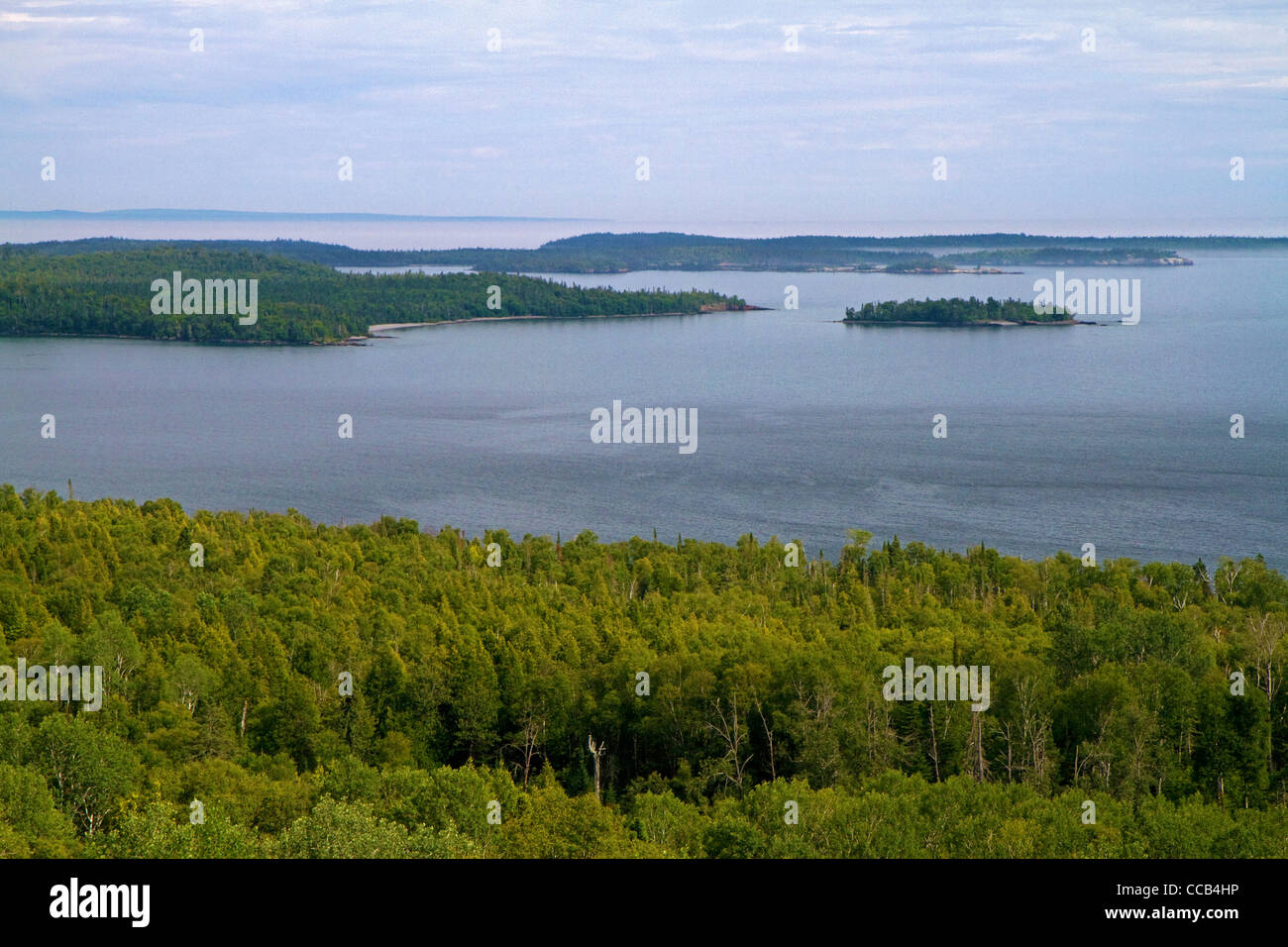 Scenic view of Lake Superior near the Canadian border in Minnesota, USA. Stock Photo