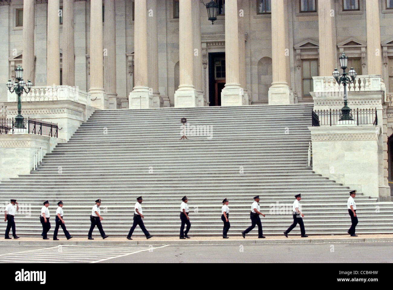 US Capitol Police walk past the US Capitol after a shooting erupted on ...