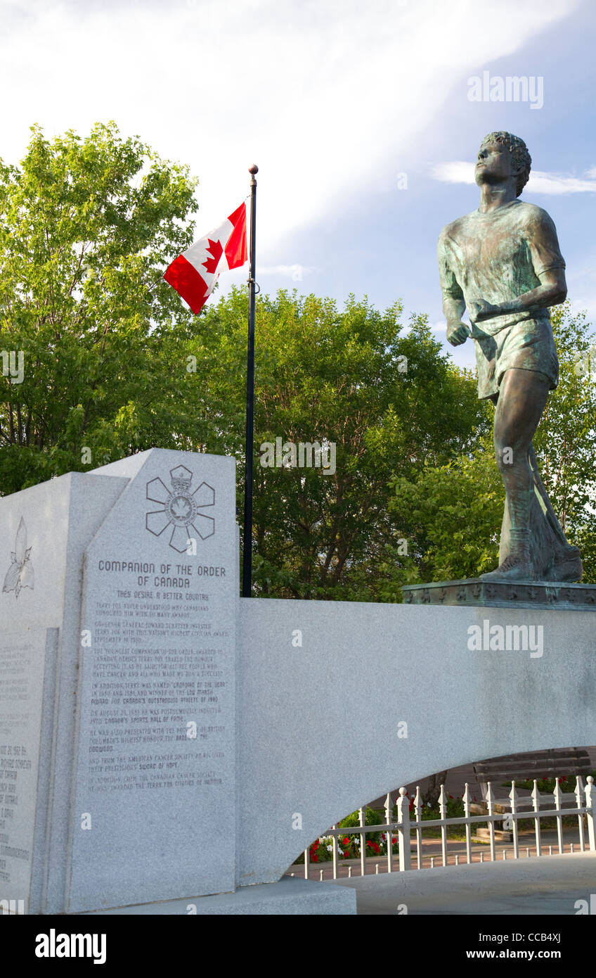 The Terry Fox Monument, located near Thunder Bay, Ontario, Canada. Stock Photo