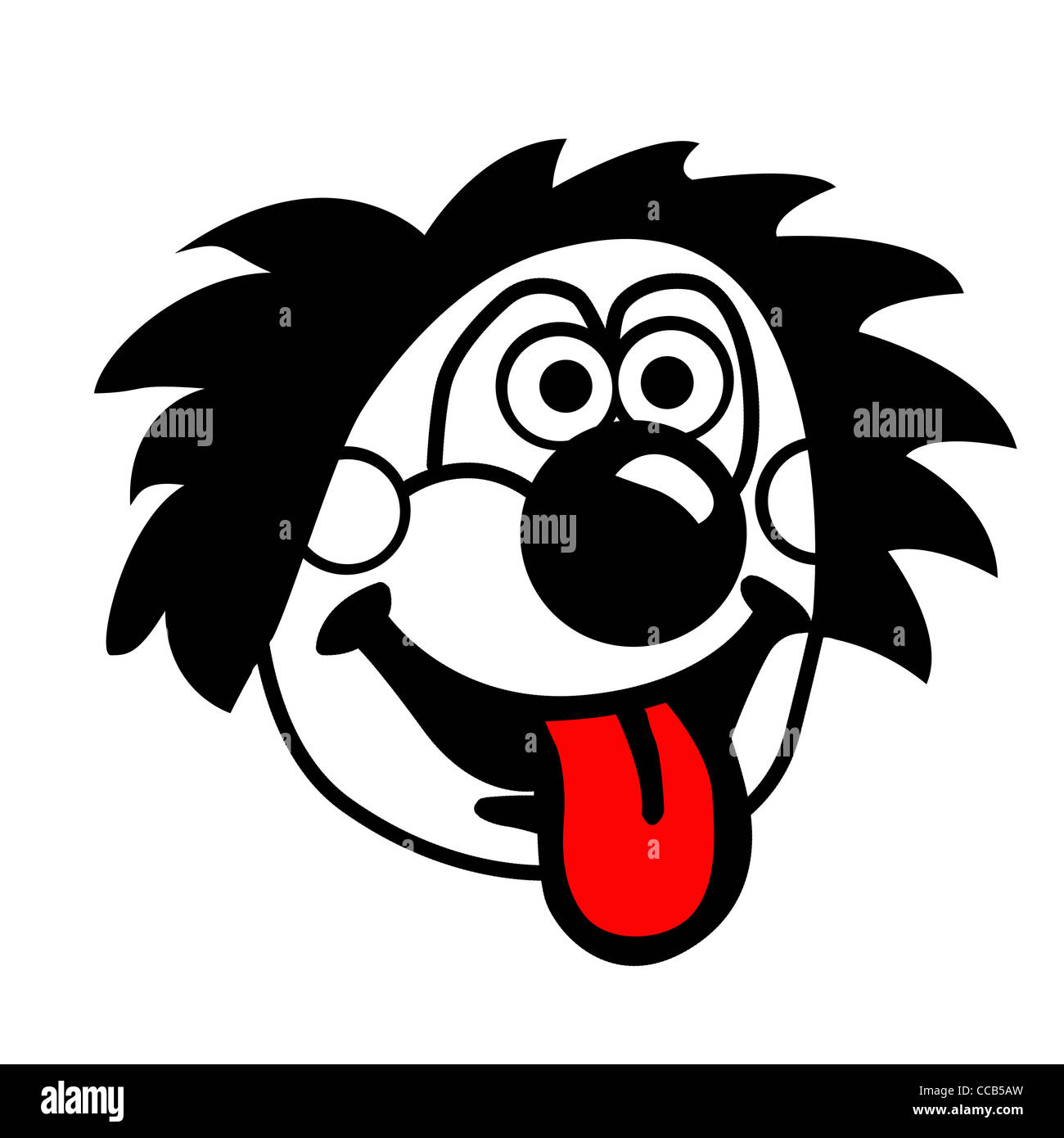 vector silhouette clown on white background Stock Photo