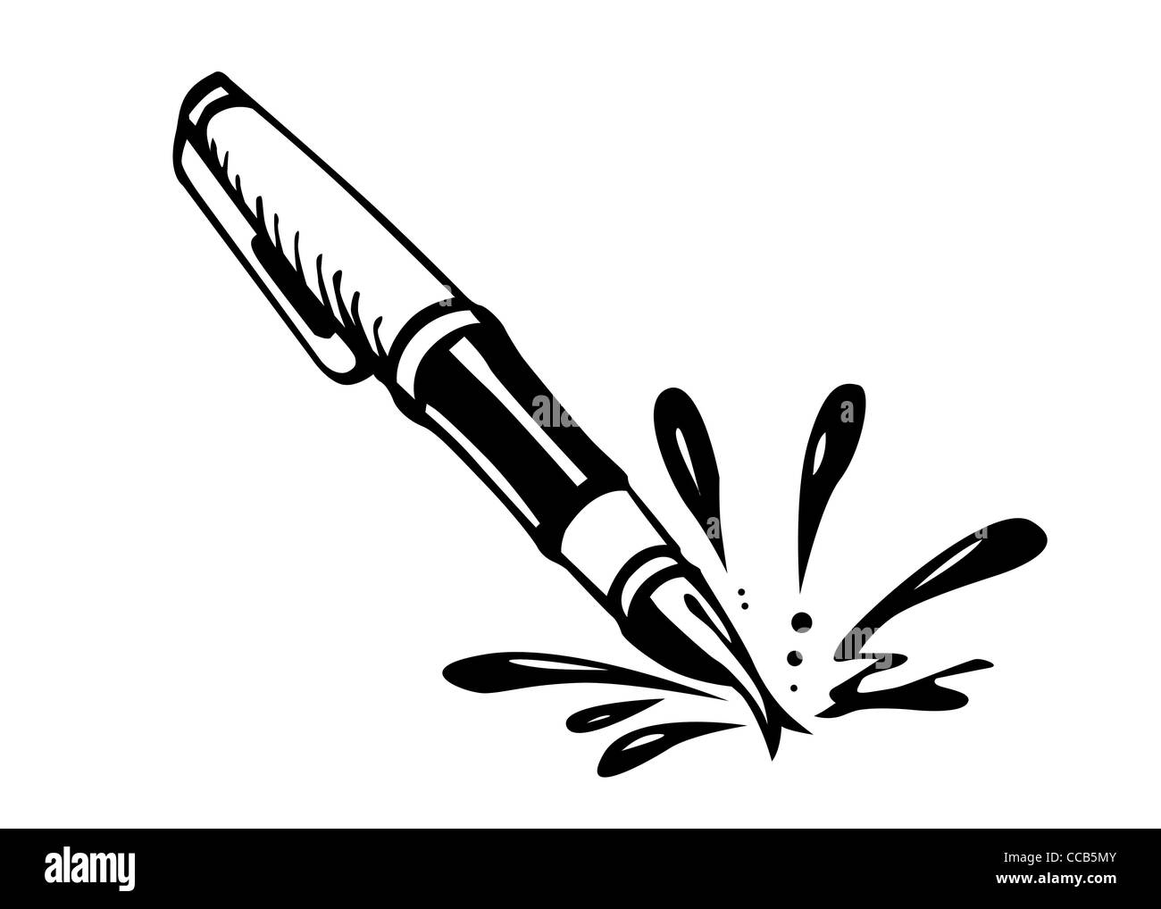 vector black ink on white background Stock Photo