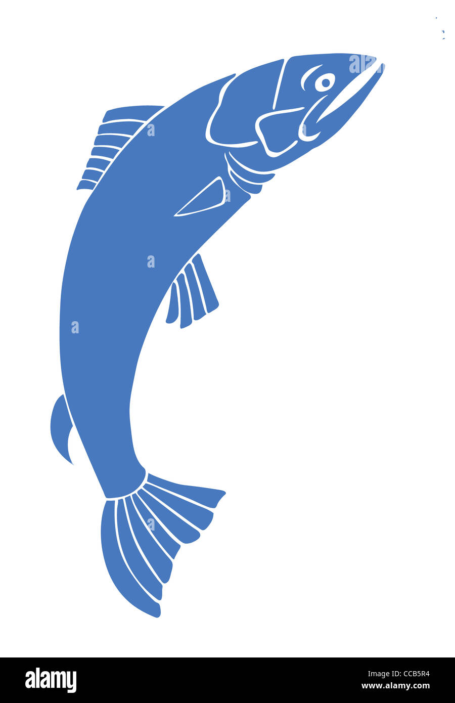 Jumping Salmon Silhouette