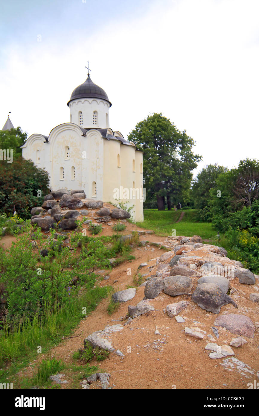 ancient fortress on stone hill Stock Photo