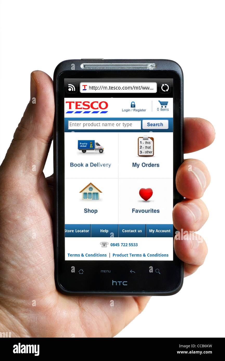 Tesco phone hi-res stock photography and images - Alamy