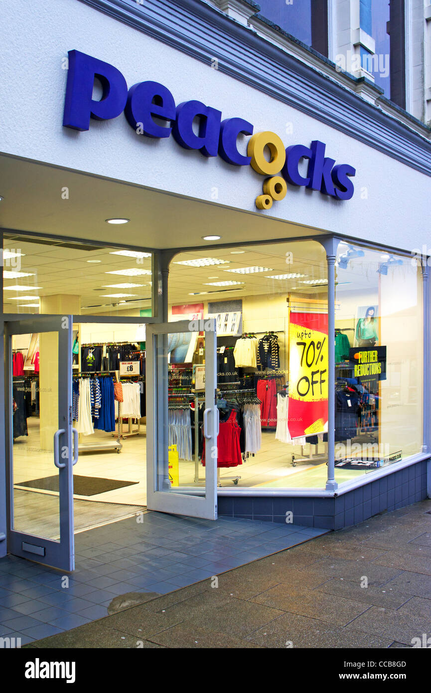 A Peacocks clothing store in Redruth, Cornwall, UK Stock Photo