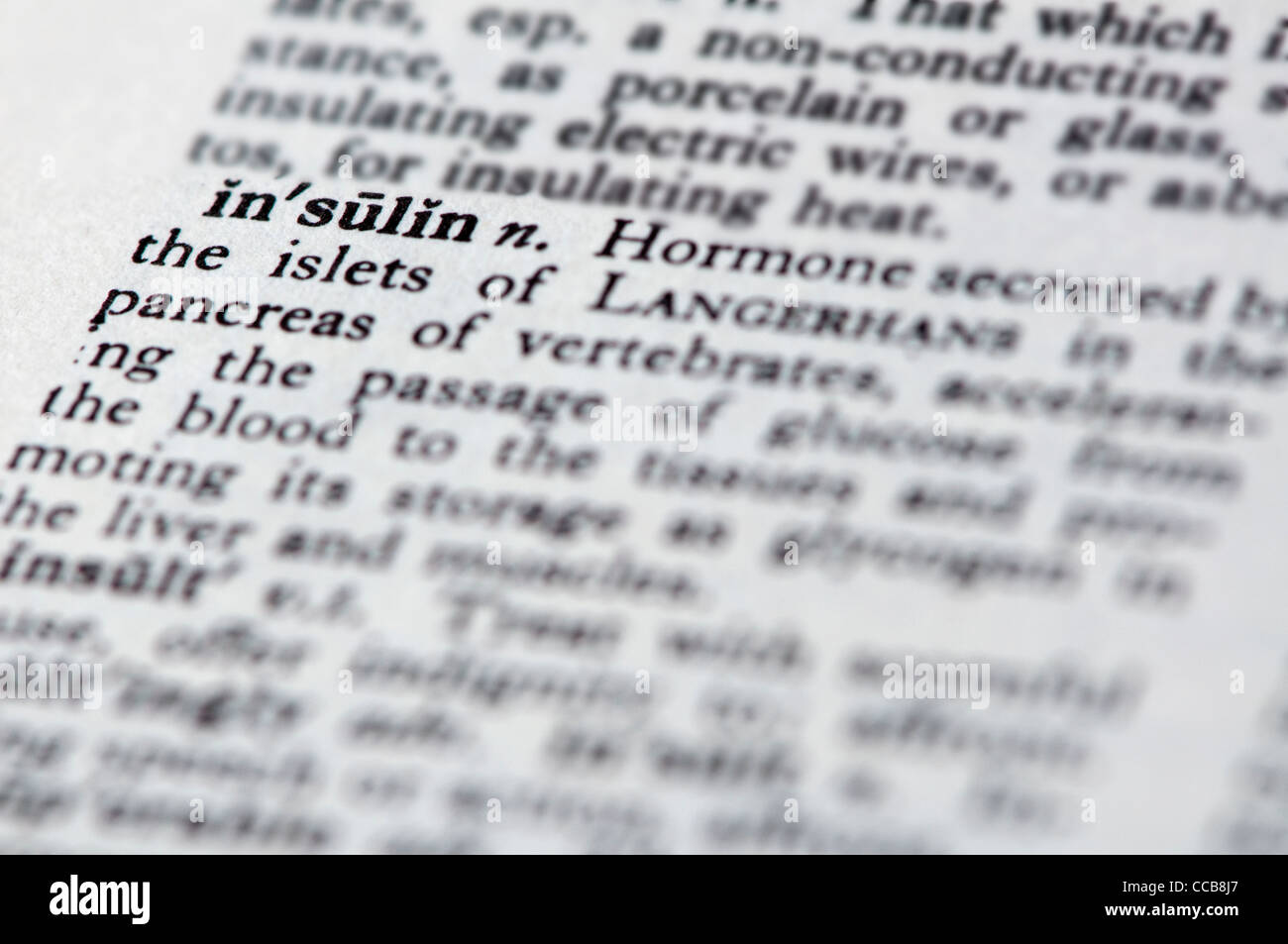 insulin a description in words Stock Photo