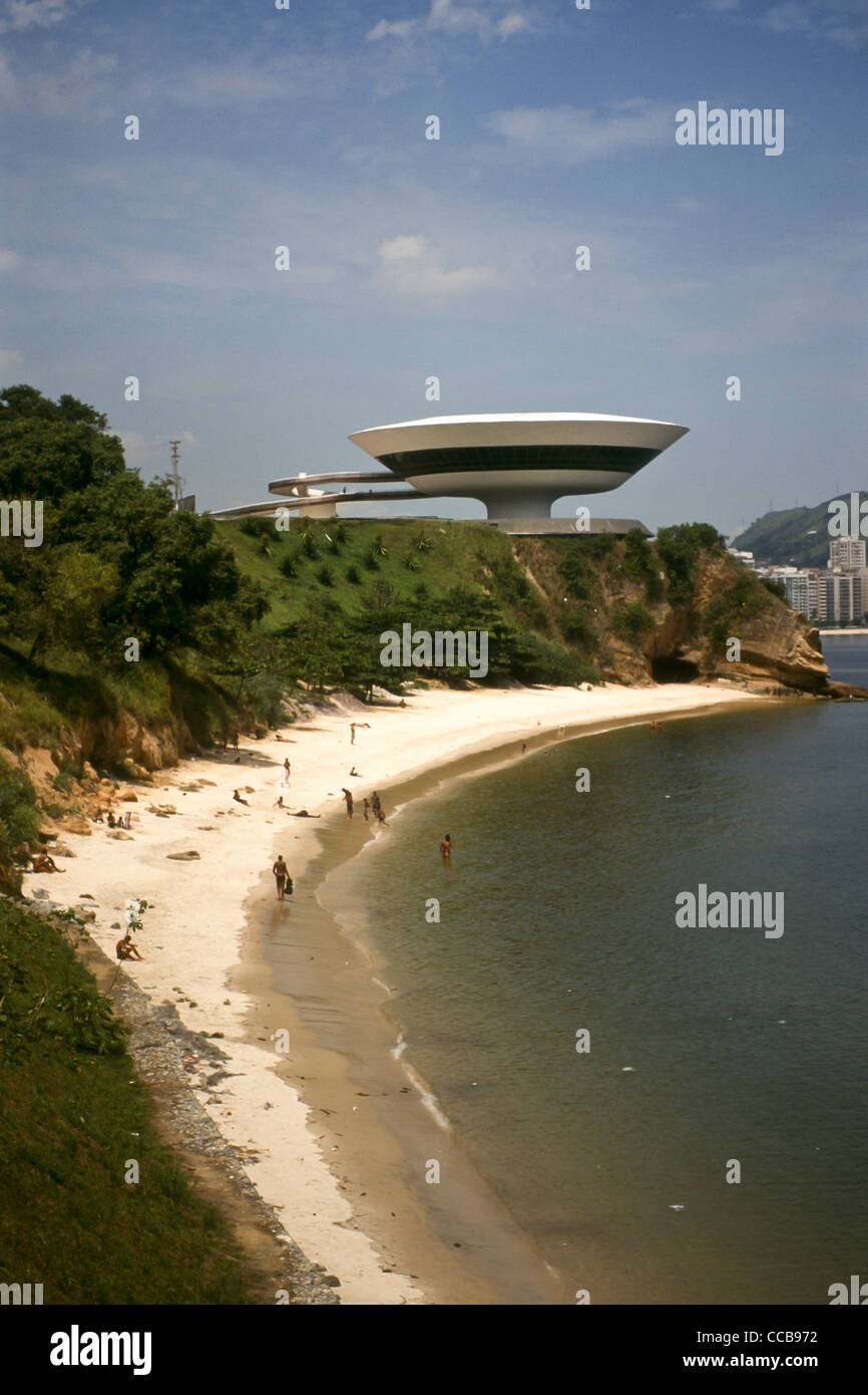 Niteroi, Rio de Janeiro, Brazil. Museum of Contemporary Art, designed ...