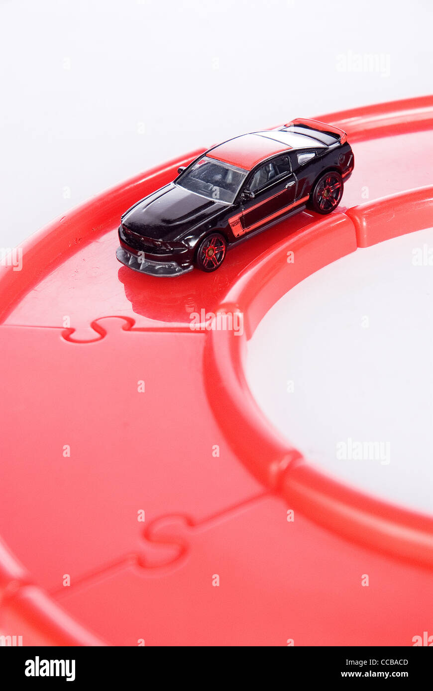 cars toy on a track Stock Photo Alamy
