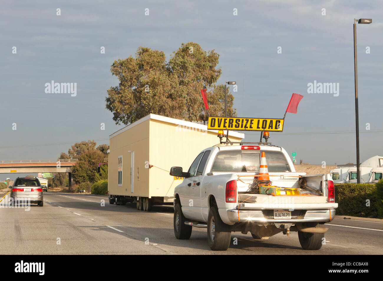 An oversize load on highway Stock Photo Alamy