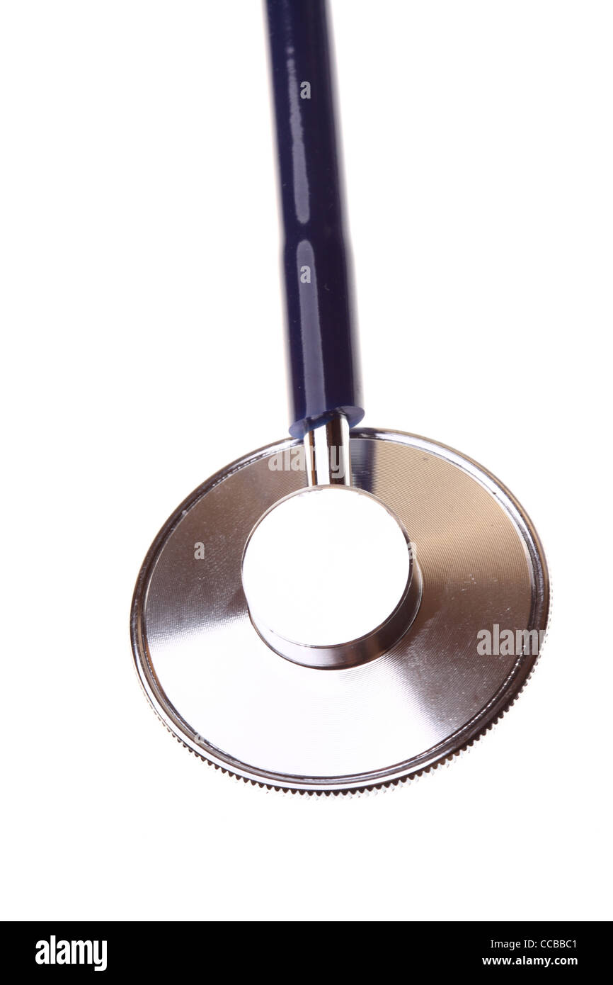 blue stethoscope isolated on white background Stock Photo - Alamy