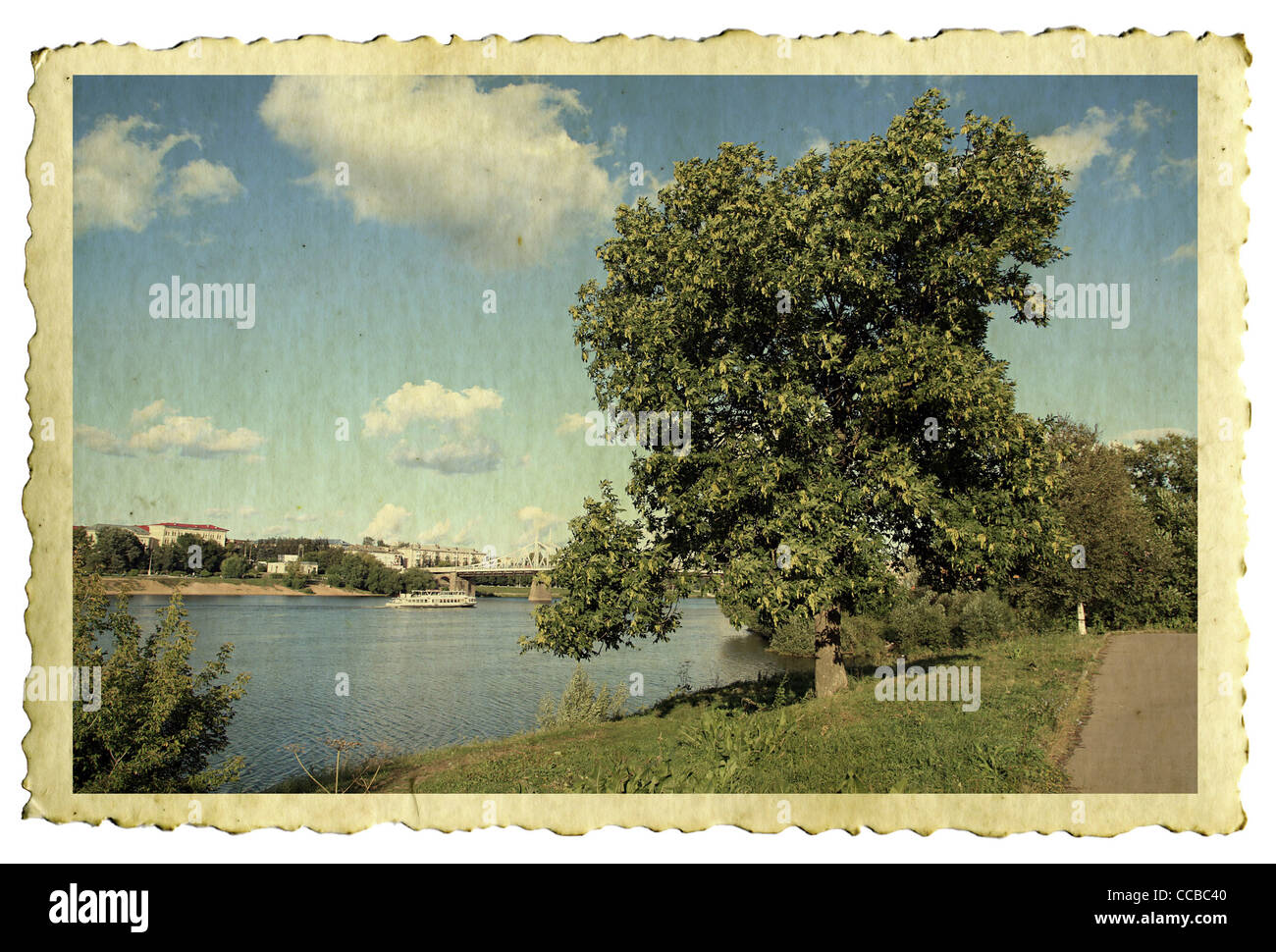 Vintage styled cloudy sky hi-res stock photography and images - Alamy