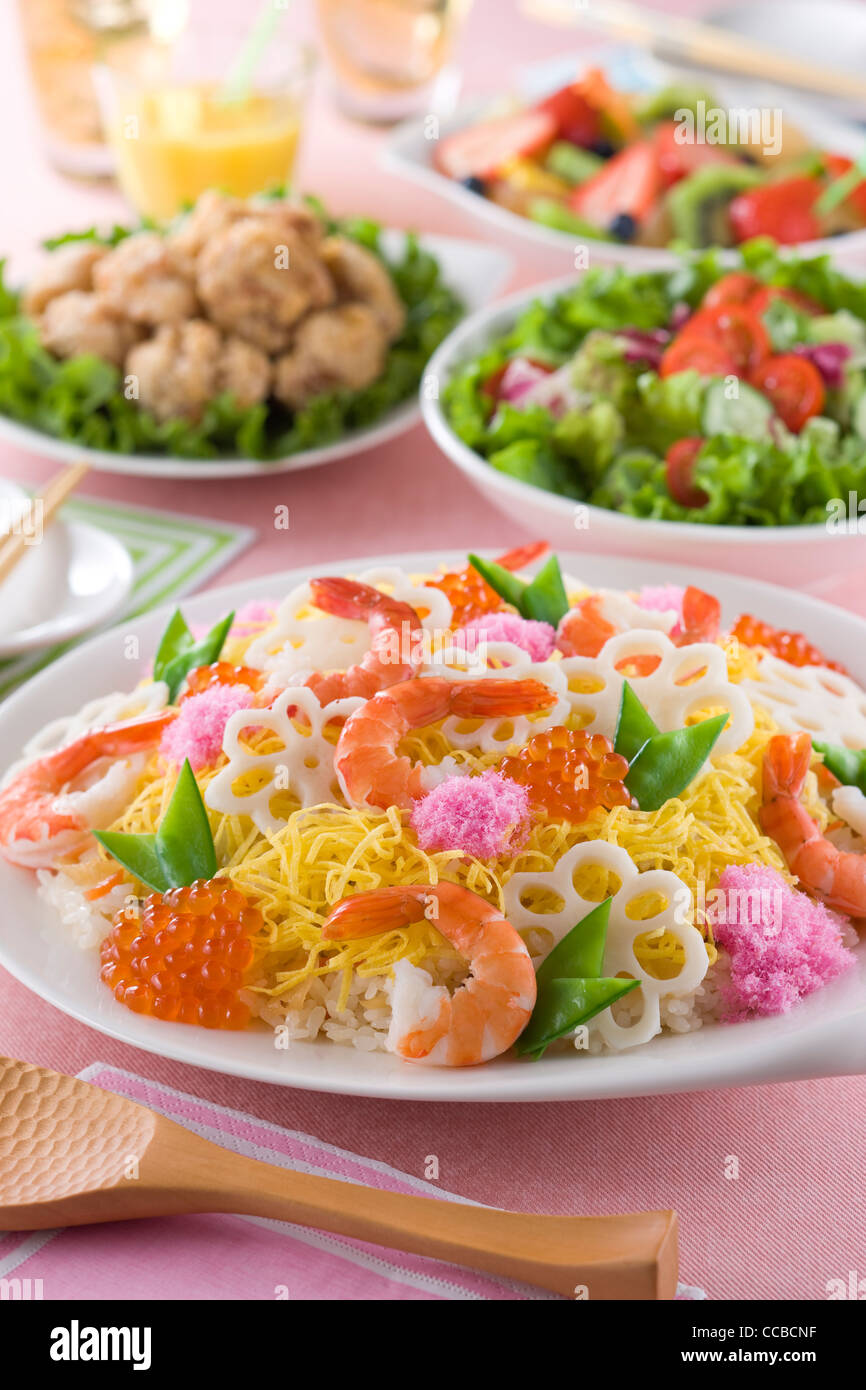 Chirashizushi Stock Photo