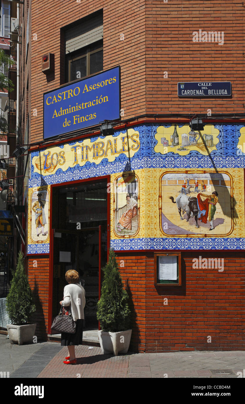 Los Timbales Restaurant, Madrid, Spain Stock Photo
