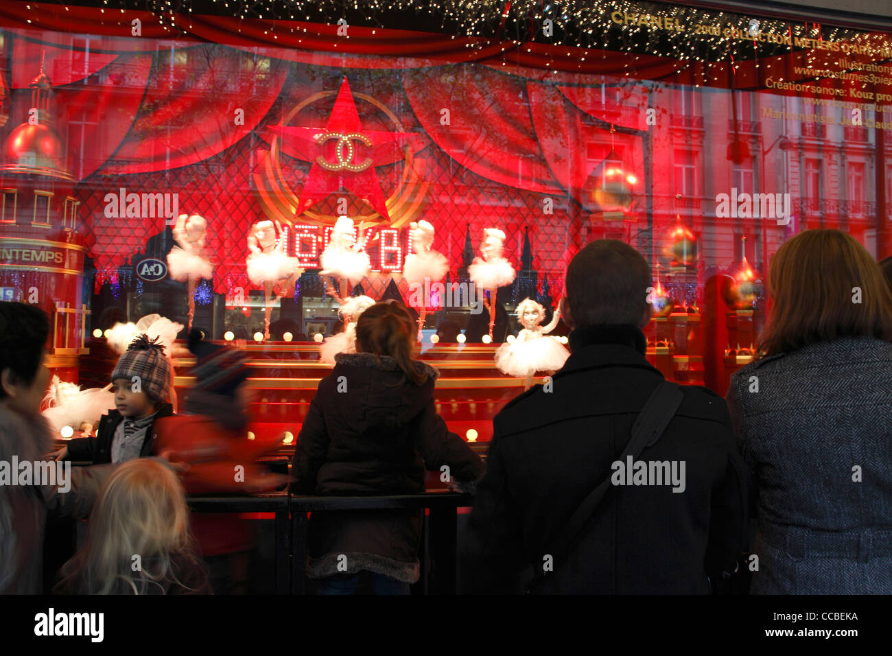 Christmas windows at Printemps department store, homage to Karl