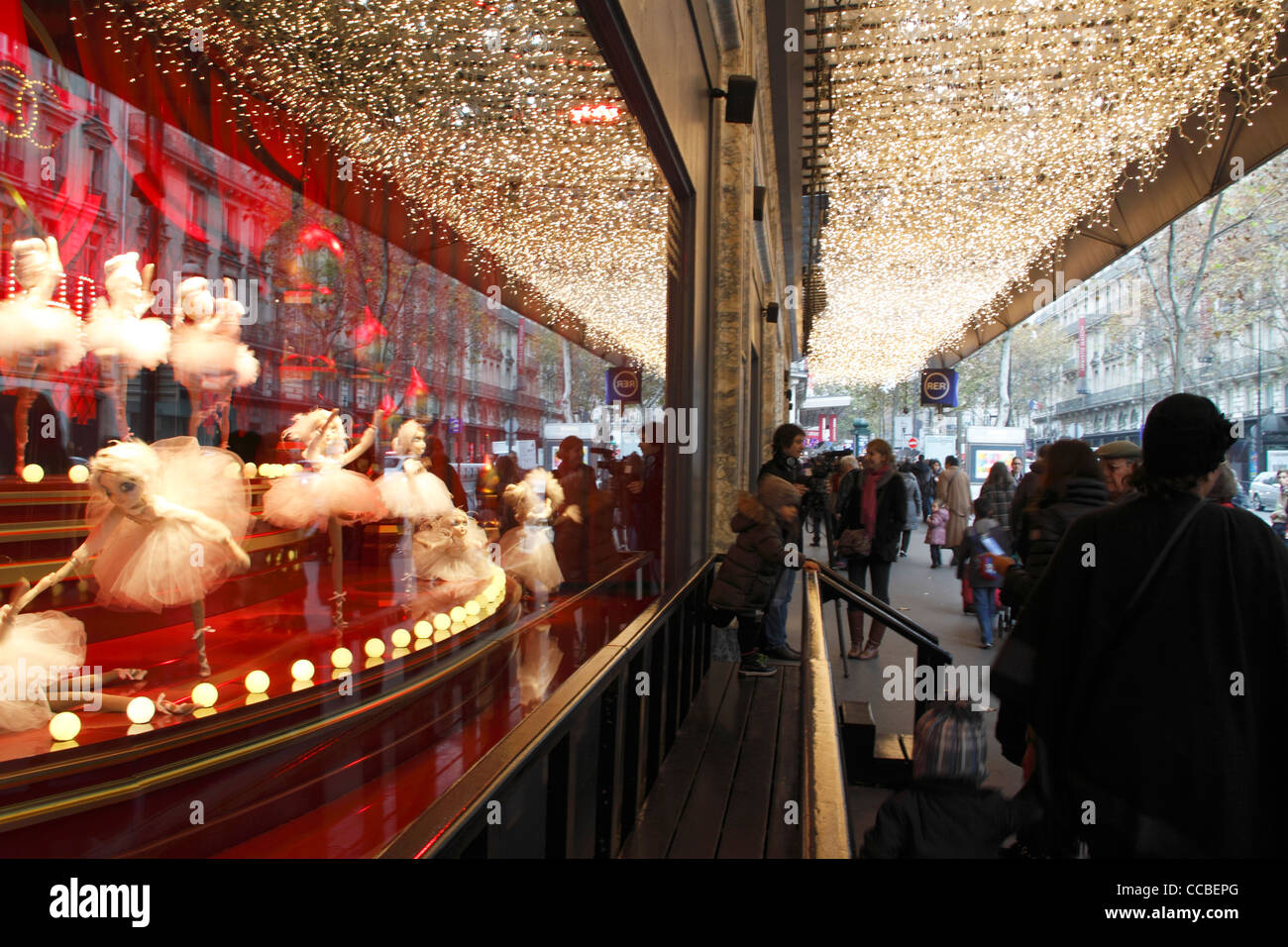 Christmas windows at Printemps department store, homage to Karl