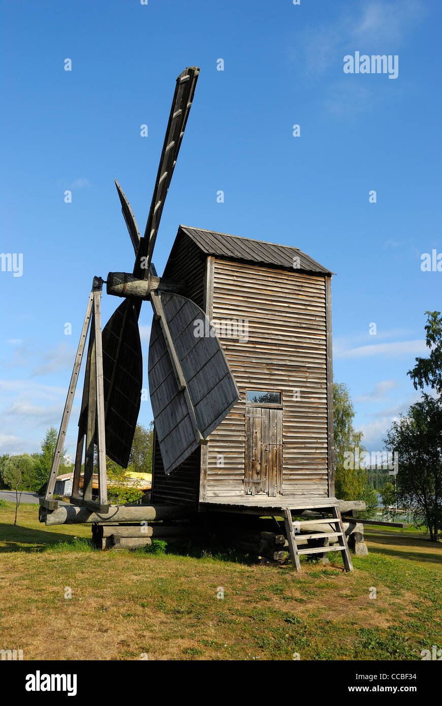Traditional windmill in open air museum, Rantasalmi, Southern Savonia, Finland, Scandinavia, Europe Stock Photo