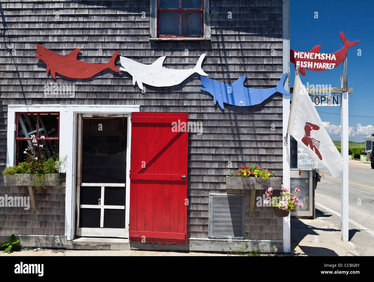 Fish Market Menemsha Martha's Vineyard Massachusetts USA Stock Photo