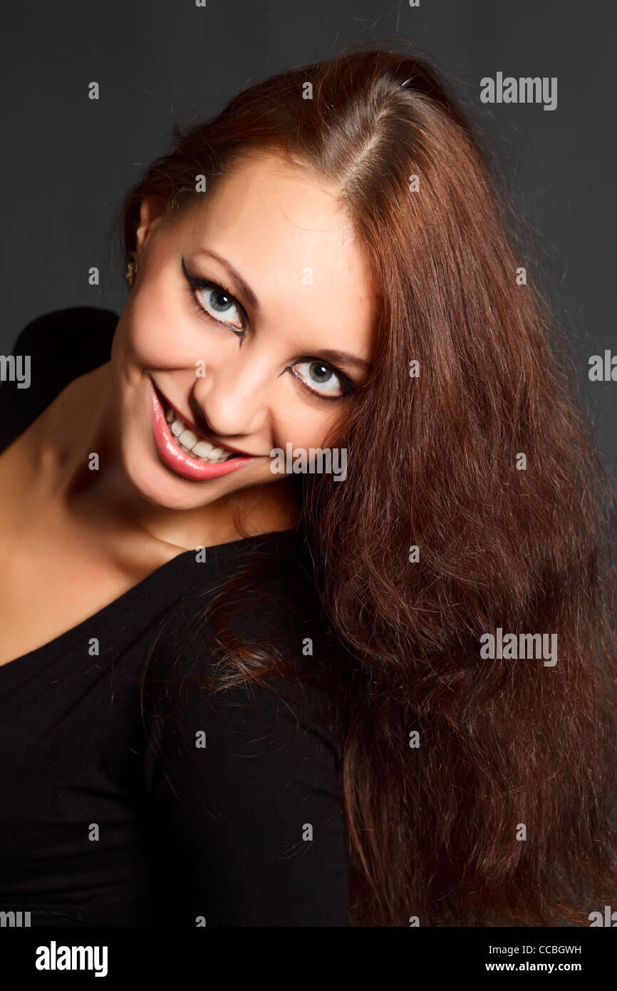 Close up young woman portrait Stock Photo - Alamy