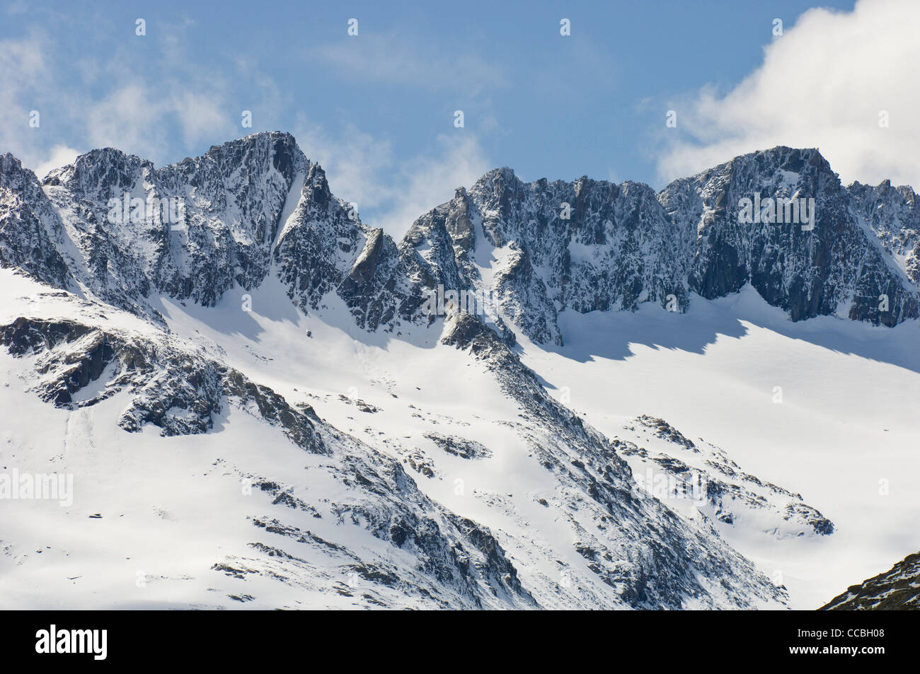 mountains near tuma lake, oberalppass, switzerland Stock Photo