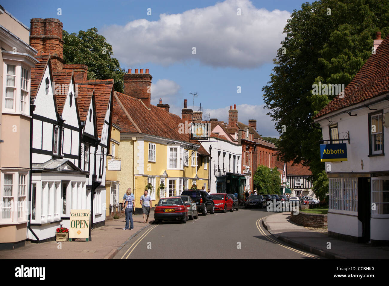 high street of Dedham village, Essex, England Stock Photo Alamy
