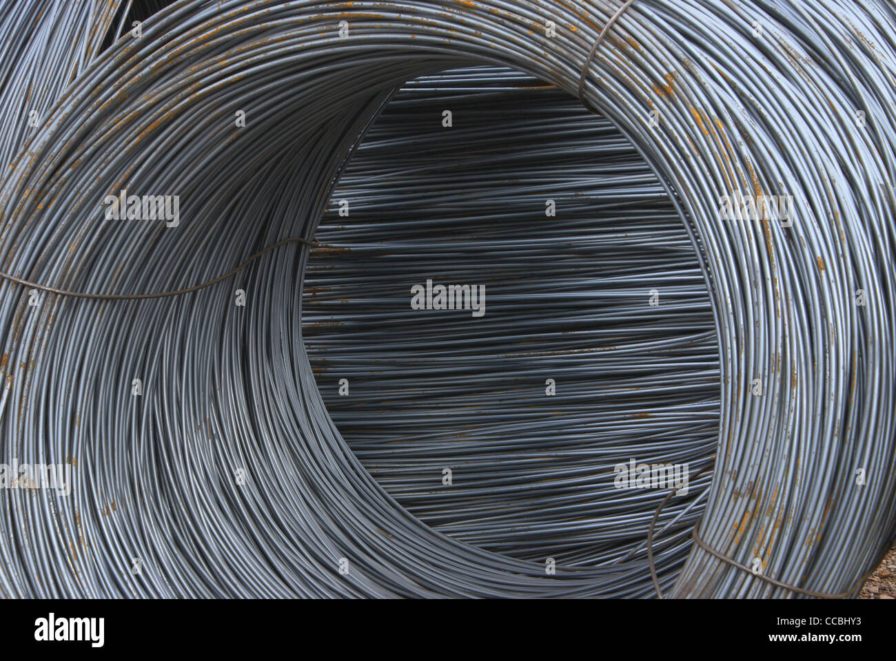 Wire for armature in bays Stock Photo Alamy
