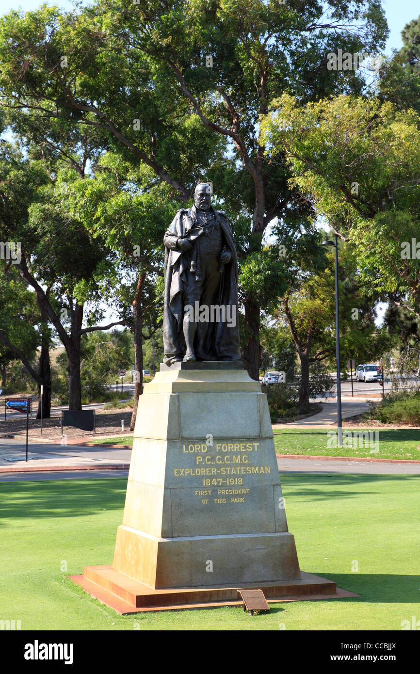 Statue in honour of Lord Forrest in Kings Park, Perth, WA, Australia
