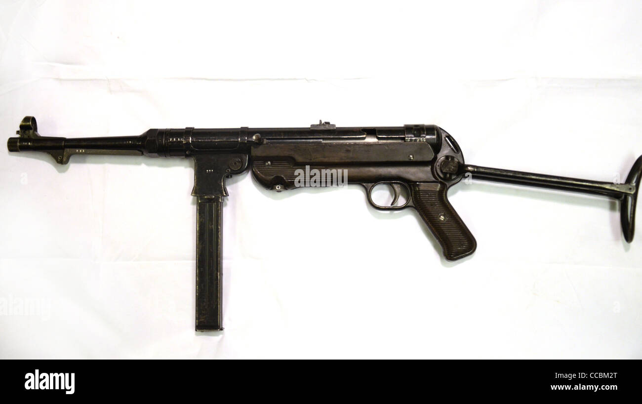 MP 40 German 9mm 1940 submachine gun Stock Photo