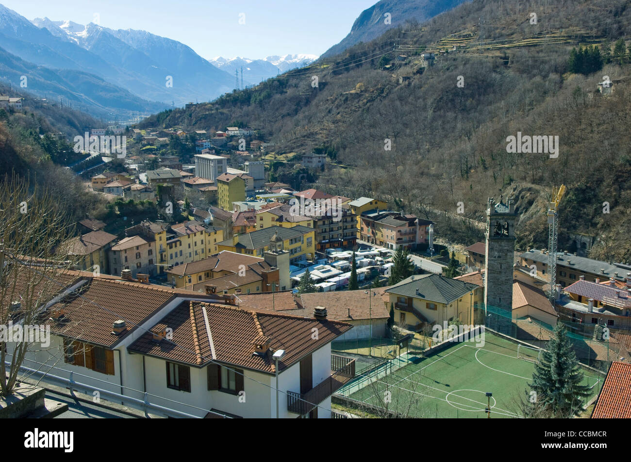village view, cedegolo, italy Stock Photo