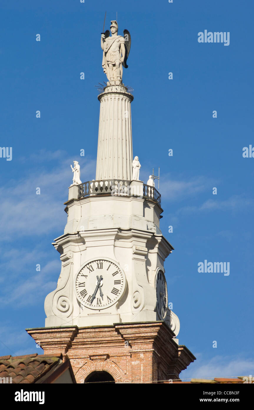 bell tower, sant'angelo lodigiano, italy Stock Photo