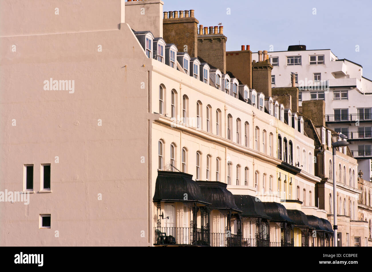 19th Century Victorian Terrace Terraced Buildings Houses with Stucco
