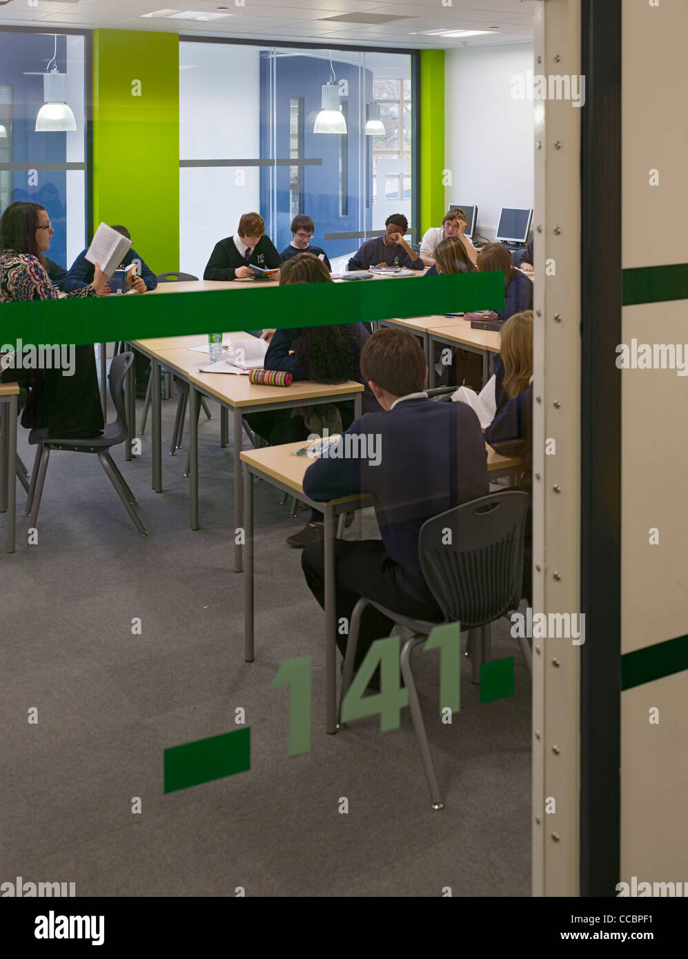 nailsea community school bristol aedas 2009 view into general classroom