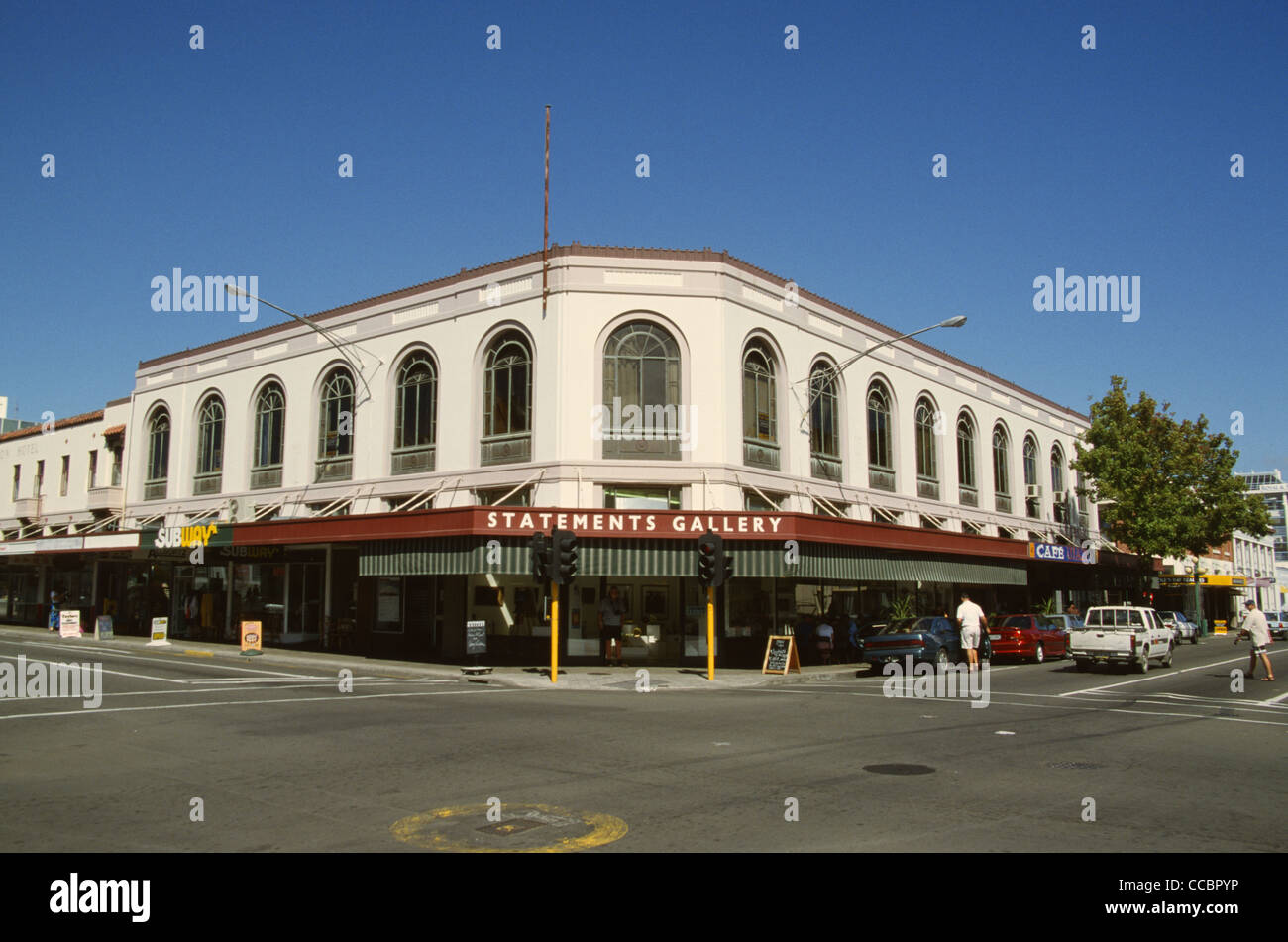 New Zealand Napier Art Deco Buildings Stock Photo