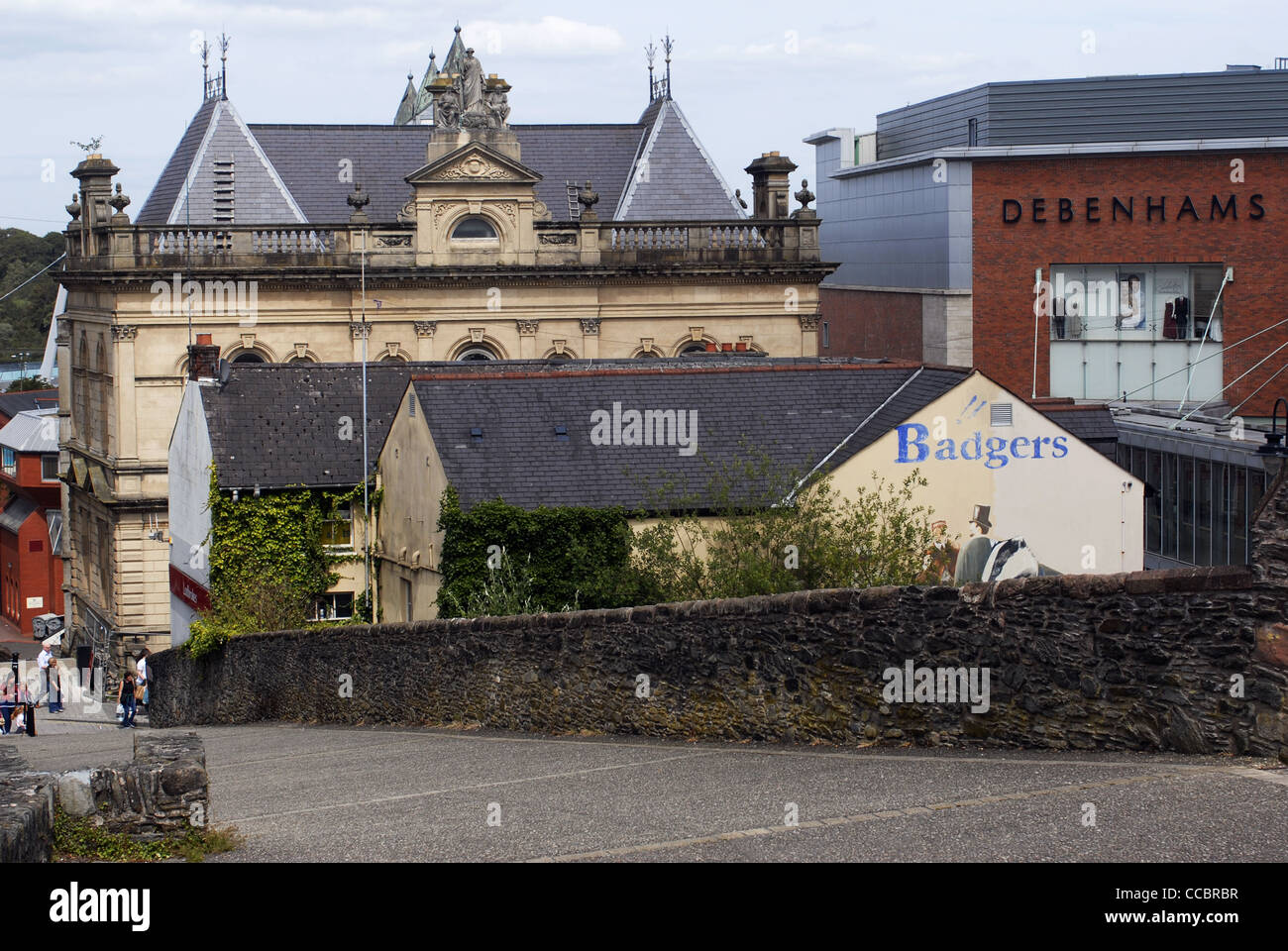 Views from the wall, Orchard Street, Derry, Londonderry, County Derry, Ulster, North Ireland, UK