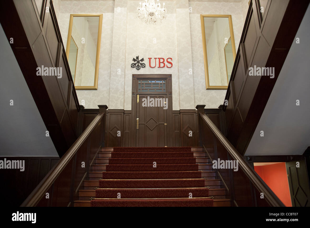 The interior of the UBS Business University in Singapore Stock Photo