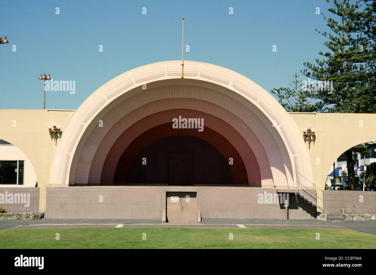 New Zealand Napier Art Deco Buildings The Sound Shell Stock Photo Alamy