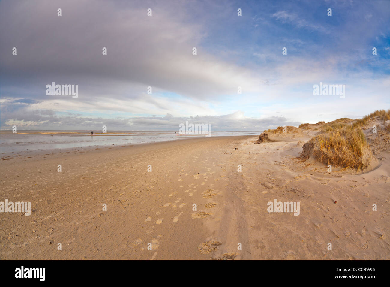 northern beach of Borkum Stock Photo